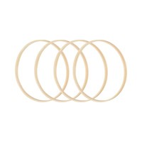 6 Zoll Bambus-Makramee-Hoop, 10Stk Holz-Blumen-Hoop-Bastelringe FüR Diy-Makramee