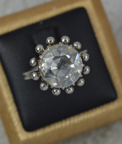 Unglaublicher Statement-Ring 4,75 kt Rosenschliff Diamant Platin - Bild 3 von 18