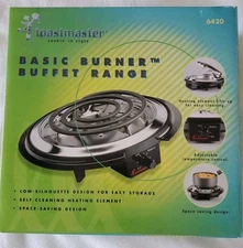 Toastmaster Basic Burner Buffet Range Electric Hot Plate Adjust Temp New In Box