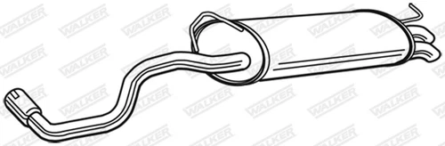 Silenciador final WALKER 23231 para VW GOLF 4 1J1 NEW BEETLE 9C1 - Imagen 10 de 12