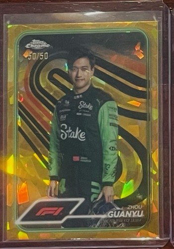 2024 Topps Chrome Sapphire F1 Formula 1 Zhou Guanyu Portrait Gold #50/50 #14 - 第 1/1 張圖片