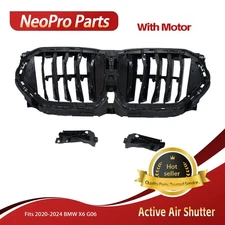 Front Radiator Grille Active Air Shutter Black For BMW X6 G06 20-24 51135A29C23