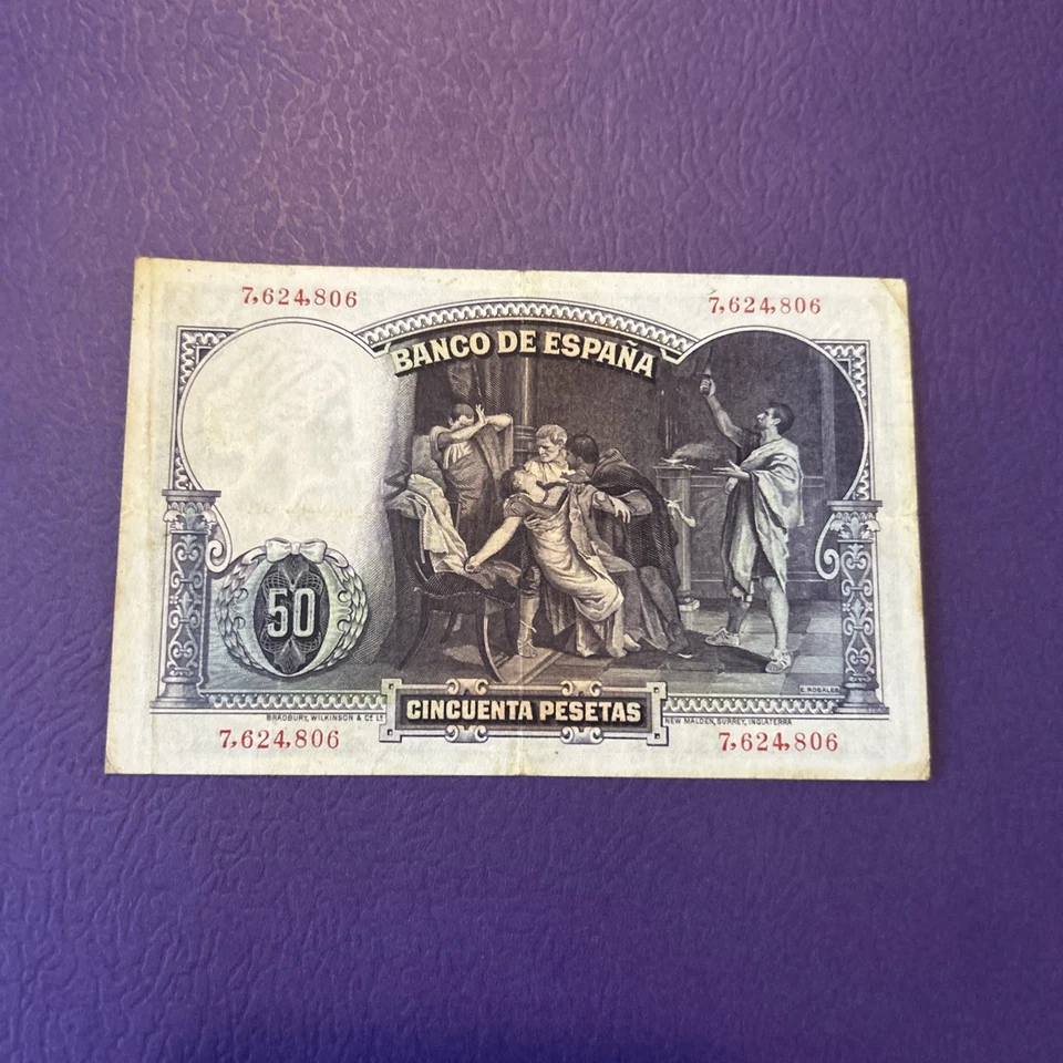 Spain- 50 Pesetas-1931 - Image 4 of 4