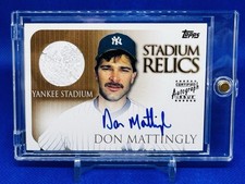 🔥 2000 Topps Stadium Relics-Don Mattingly-Stadium Autograph-SR1-AUTO-INSERT 🔥
