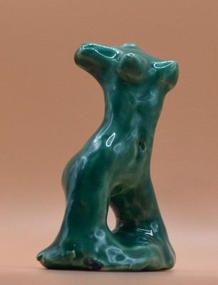 ''Dancing Alana'' - Experimental Clay Sculpture. Hand made & glazed. Very Cute!
