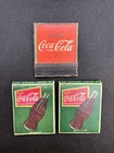 1930's, Coca-Cola, "Un-Used" Matchbook Lot of 3 Scarce Vintage Drink Coca-Cola