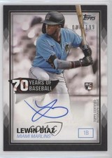 2021 Topps 70 Years of Baseball Series 2 Black 37/199 Lewin Diaz Auto 07d9