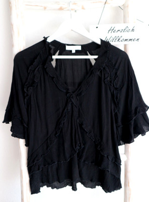 edle   IRO   Bluse FR 36 hier DE 36 / 38 schwarz oversize cut out NP139- 