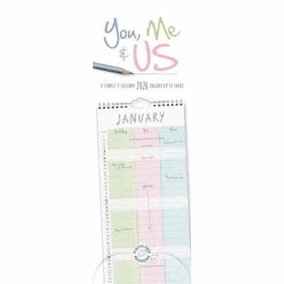CAROUSEL WORLDWIDE You, Me & Us Couples Slim Planner 2026 - Designs & Patterns - Month To View