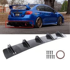 Carbon Rear Lower Bumper Diffuser Lip Fins Splitter Body Kit For Subaru Impreza Carbon Rear Lower Bumper Diffuser Lip Fins Splitter Body Kit For Subaru Impreza