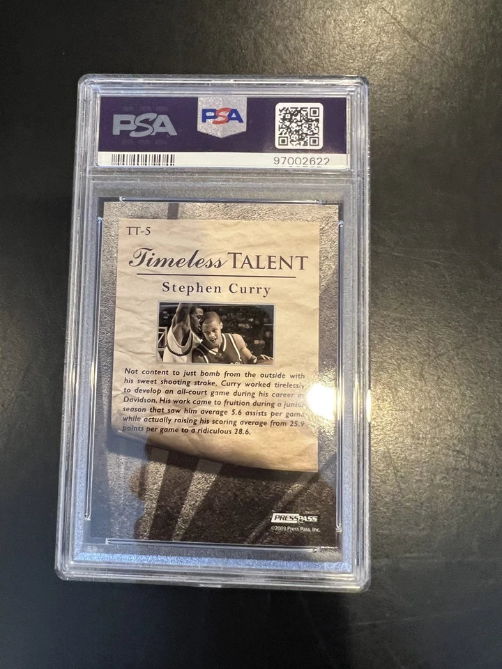 STEPHEN CURRY   - #TT-5  Timeless Talent  PSA  9  MINT - 2009 Press Pass Fusion - Image 2 of 2