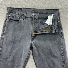 Levis 510 Jeans Mens 32x31 Black Light Wash Super Skinny Fit Straight Leg