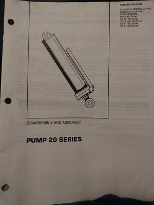 CAT Disassembly And Assembly Pump 20 Series KELR2335