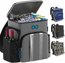 Insulated Backpack Cooler, 54 Can Capacity, Leakproof Liner, Soft Cooler Backpac