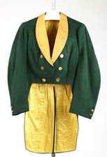 New Green Victorian Late 19th Century Men Wool Costum Tailcoat