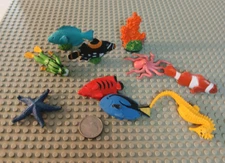 Safari Ltd fish starfish diver octopus seahorse Toy Cake Topper Figure