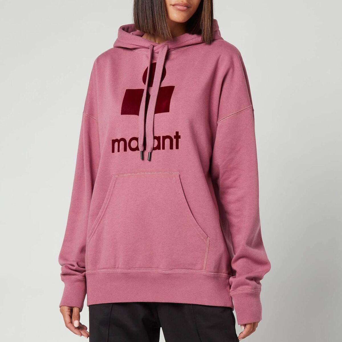 ISABEL MARANT ÉTOILE Women's Mansel Logo Hoodie Rosewood ISABEL MARANT ÉTOILE Women's Mansel Logo Hoodie Rosewood