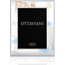 Portafoto Bambino Ottaviani Argento Orsetto E Stelle Miro Silver Collection 7000