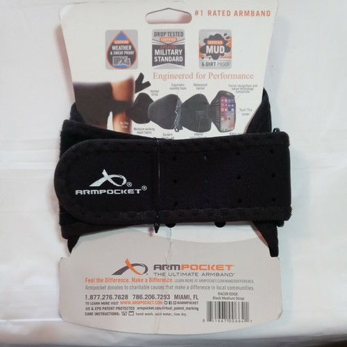 Armpocket Racer Edge Armband (fits up to 6.3" Phone) - Black and Sliver - 第 4/5 張圖片