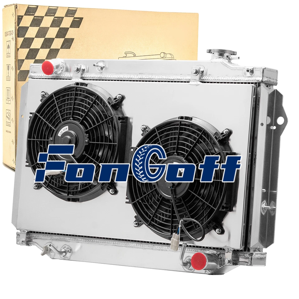 Ventilador de cubierta de radiador de 3 filas para Toyota Land Cruiser LX450 1993-1997 96 4,5 L L L6 V8 Foto 2 de 4