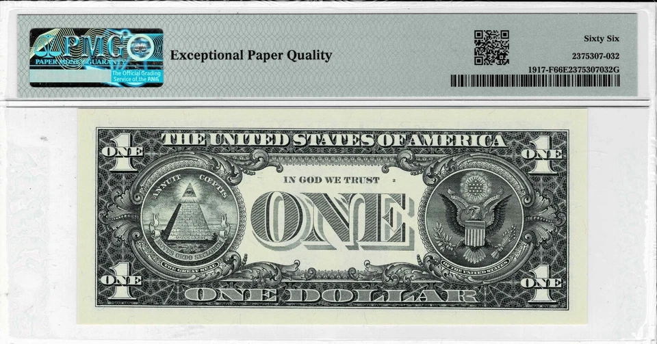 1988A Federal Reserve 'WEB' note-fr.1917-F (FM Block) 1/2-PMG 66 EPQ- tough note - Image 2 of 4