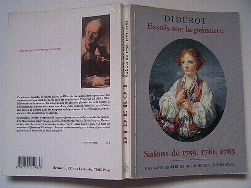 Livre Diderot Essais sur la peinture Salons de 1759 1761 1763 peintre