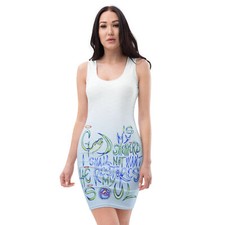 Psalm23 GleasonMap Bodycon Dress (Heavenly)