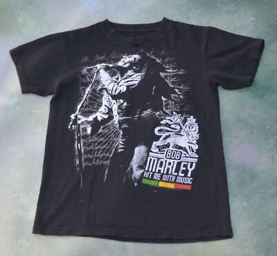 Bob Marly HIT ME WITH MUSIC Men's T-Shirt__PLEASE SEE PICTURE FOR MEASUREMENTS.