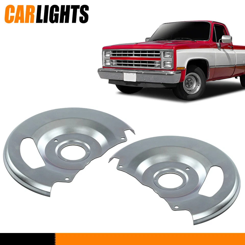 Fit For 71-87 Chevy C10 GMC C15 C1500 Disc Brake Dust Shields Backing Plates Foto 2 de 4
