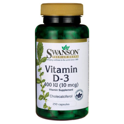 Swanson Vitamin D-3 400 Iu 250 Capsules.
