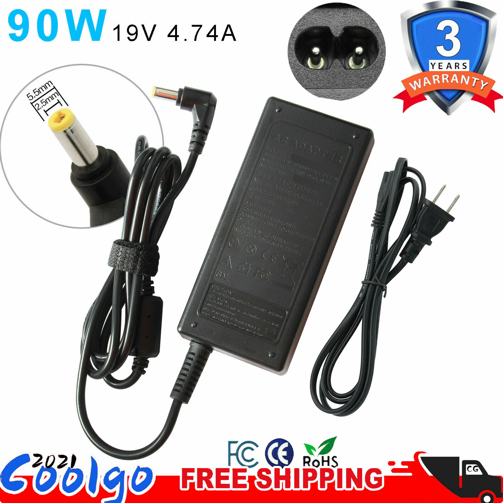 Replacement AC Adapter / Power Cord For Westinghouse UW32SC1W & UW32S3PW HDTV LED LCD TV 2 thumbnail image