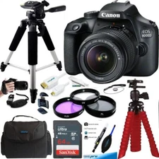 Canon EOS 4000D / Rebel T100 18MP Digital SLR Camera 18-55mm Lens ADVANCED KIT