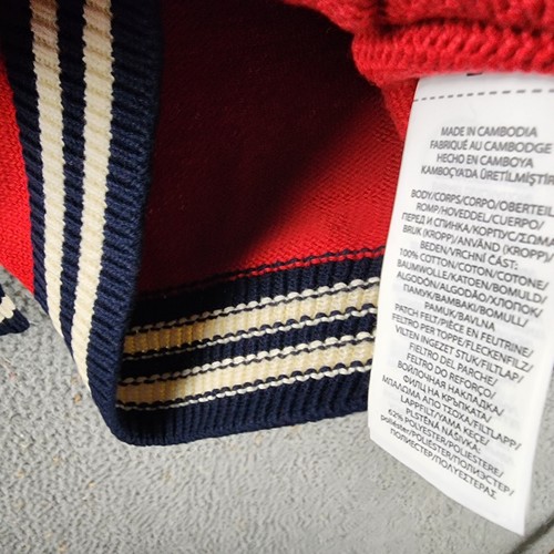 Polo Ralph Lauren Long Sleeve Latterman Jacket Boys L 14/16 Red Multi Full Zip - Picture 12 of 15