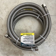 PROFLO Ice Maker Stainless Steel Hose 60" X 1/4" Compression PFX146205/Set Of 3