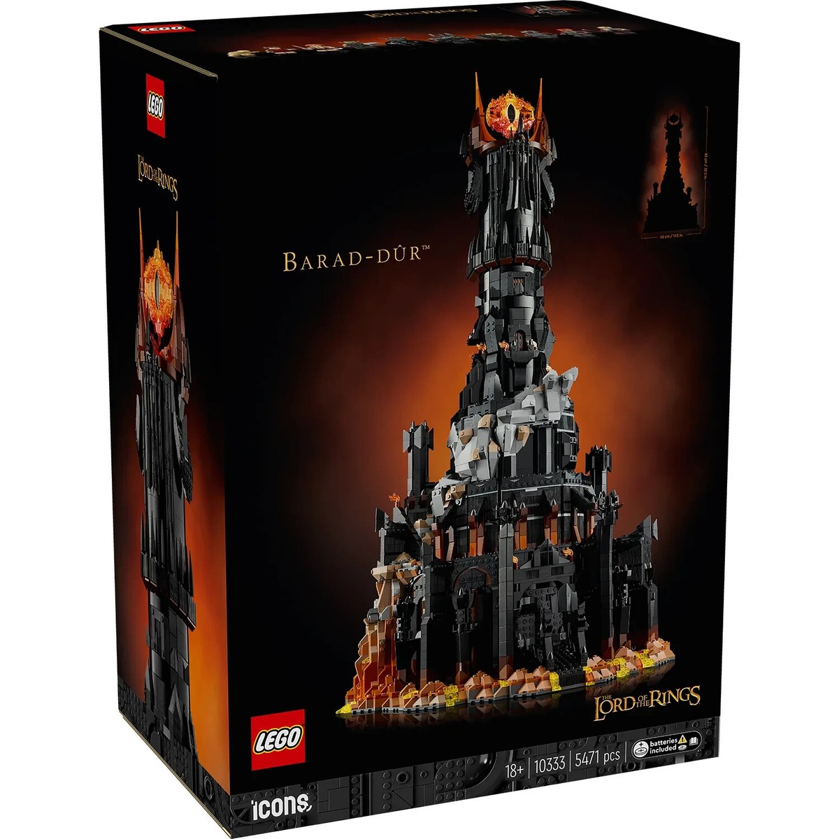 LEGO 10333 The Lord Of The Rings Barad-dur - Brand New Release
