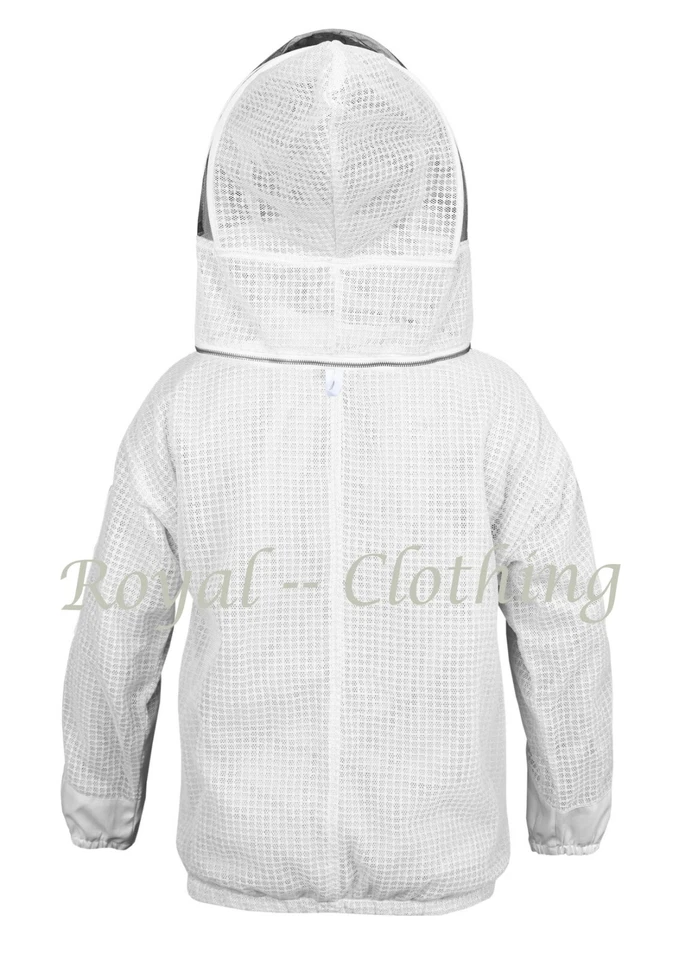 3 Layer Ultra Ventilated Mesh & Twill Cotton Bee Beekeeping Fencing Veil  jacket - Image 4 of 4