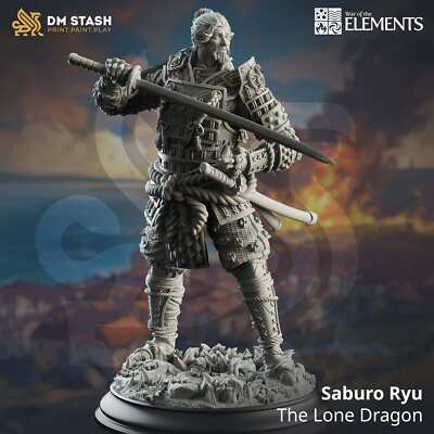 Human Sword Fighter Tabletop Miniature   Samurai Saburo Ryu | Qumi