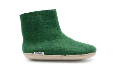 Forest Green low Boots| Handmade Ankle Boot| Unisex Boot| Warm And Cozy Footwear