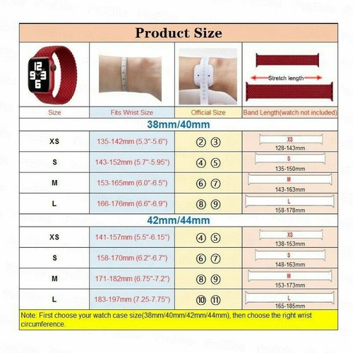 2 Pack Elastic Braided Solo Loop Strap Band Fit Apple Watch Series 7 6 SE 5 4 3 - Picture 3 of 20