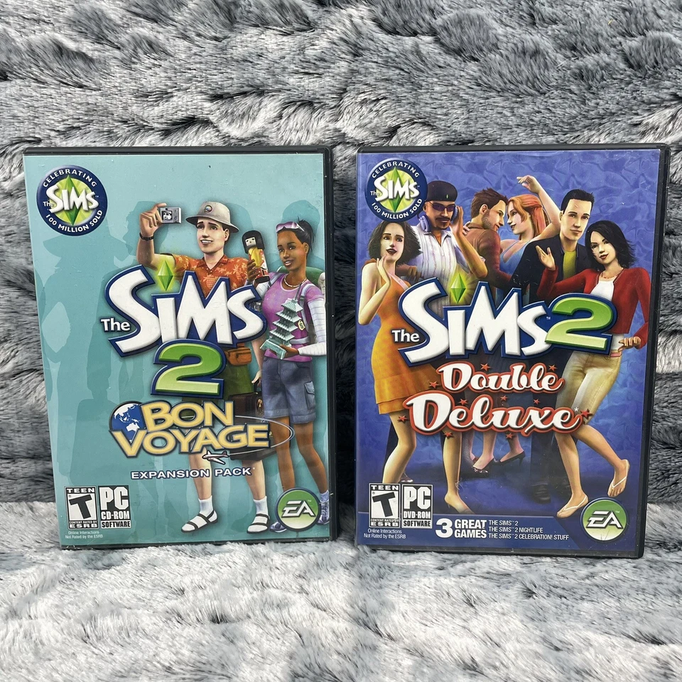 Sims 2: Bon Voyage, Sims 2: Double Deluxe, The Sims:Medieval PC Games Bundle Lot - Image 3 of 4