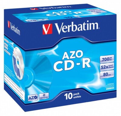 Verbatim 43327 CD-R AZO 700MB 52X Crystal Surface 10er Pack