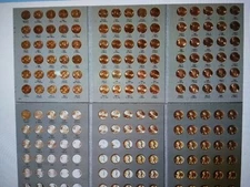 1909-2025-PDS LINCOLN WHEAT, MEMORIAL& SHIELD CENTS -SET IN 3 FOLDERS