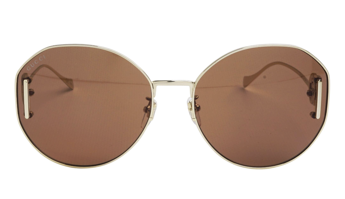 Gucci GG1206SA-003 Women's Gold / Brown Mirrored Sunglasses | eBay