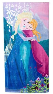 Disney Frozen Sister Forever Anna & Elsa Beach Towel 28''x58'' 100% Cotton