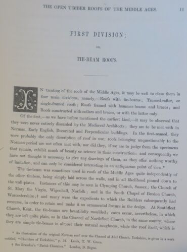 The Open Timber Roofs of The Middle Ages,1849 1st Edition,complete text & Plates - Picture 7 of 24