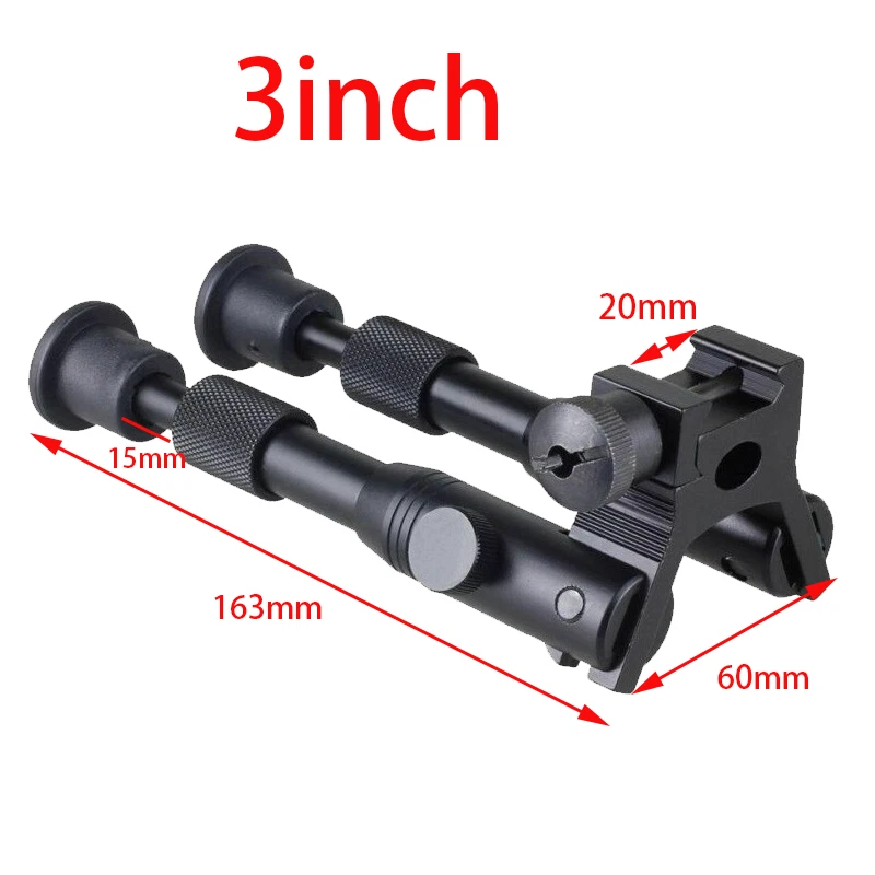3''-6''/9-13"Adjustable Hunting Rifle Bipod Barrel Mount for 20mm Picatinny Rail - Image 4 of 4