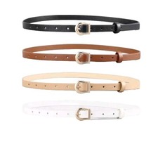 Womens Belts Set Of 4 Size M/L Black Brown Beige White