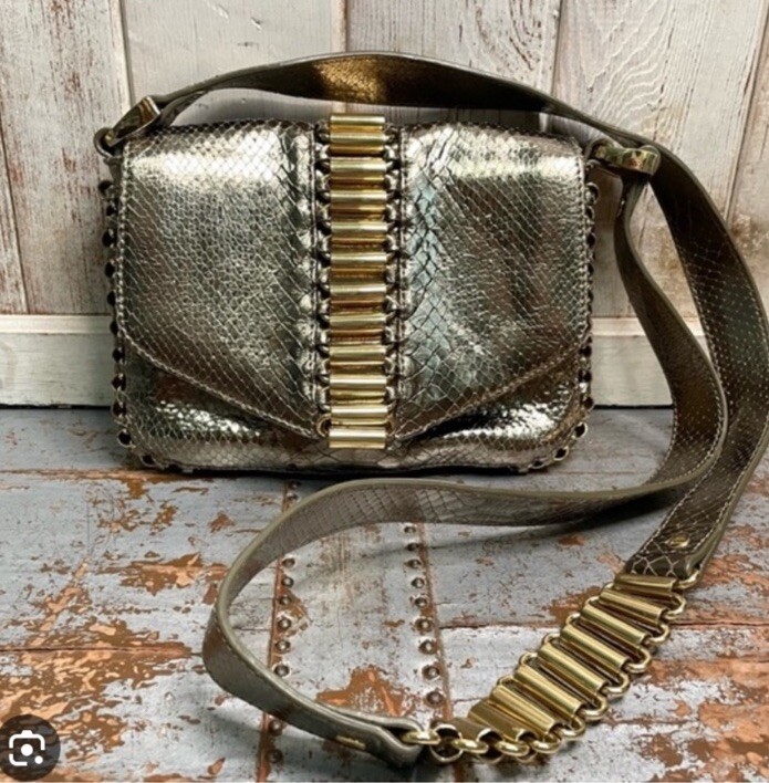 Crocodile Ted Baker Bronze Bag Ted Baker Metallic Snake Print