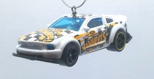 Christmas Ornament for 2005 Ford Mustang White/Black Checkers Decal