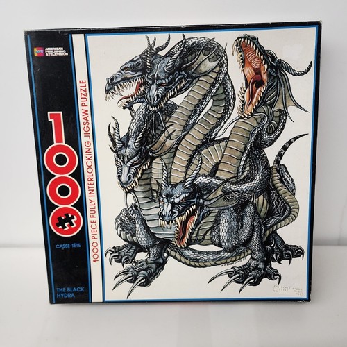 Vintage Fantasy Dungeons and Dragons Style Jigsaw Puzzle Black Hydra 1993 New